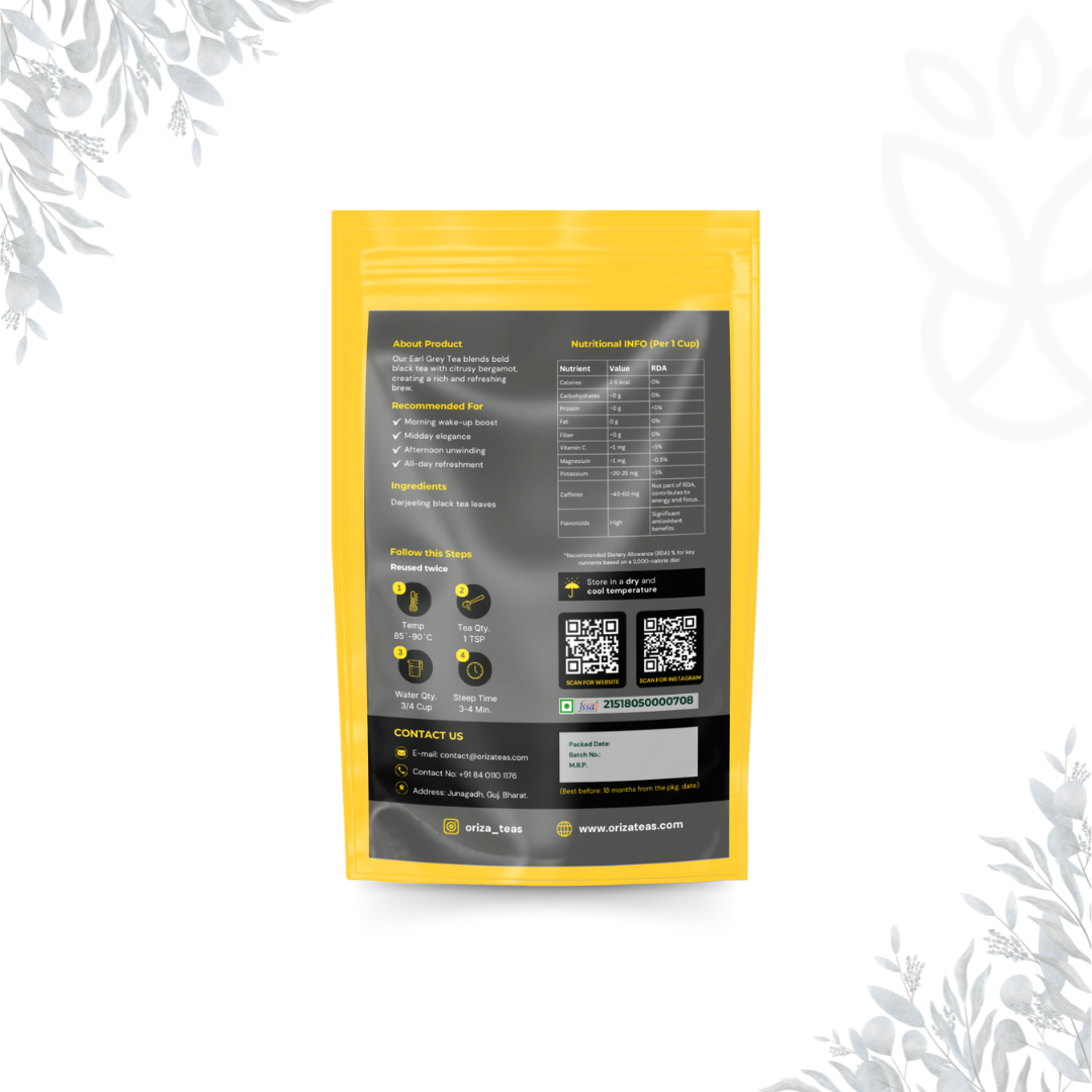 Earl Grey Tea – Loose Leaf Black Tea | Packet