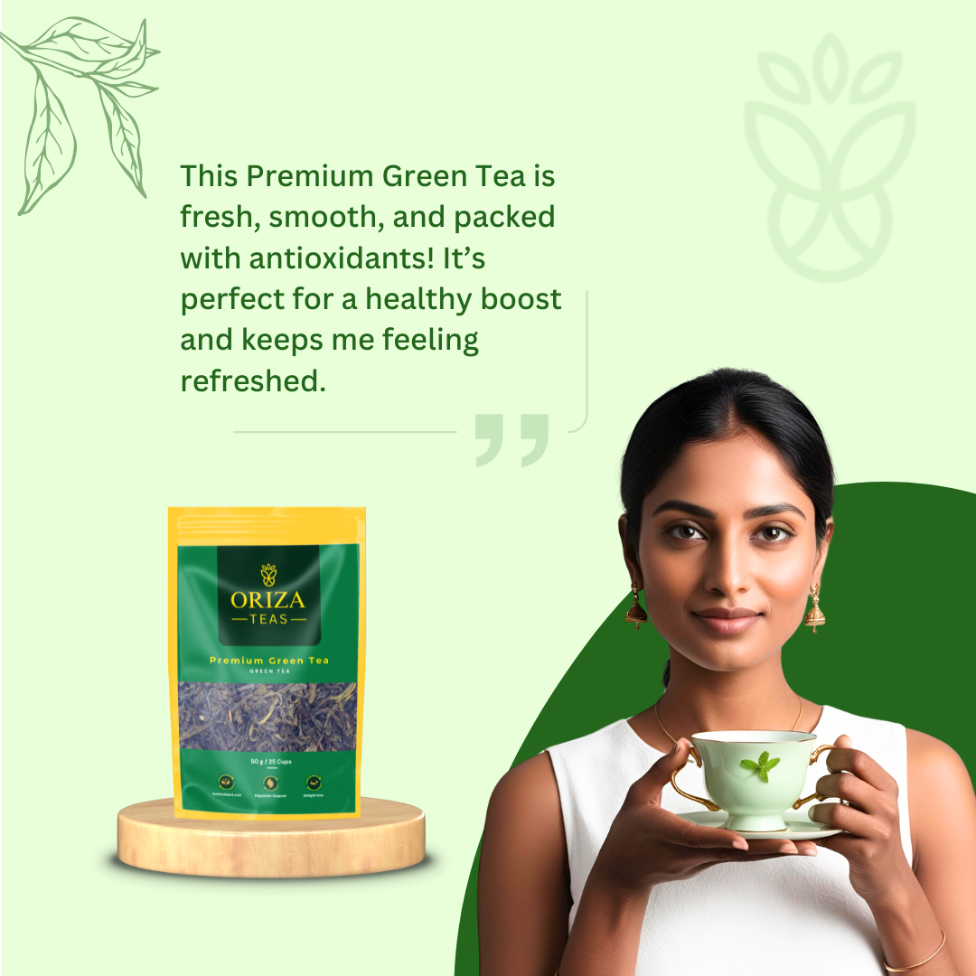 Green Tea - 50 Gm Oriza Teas | Packet