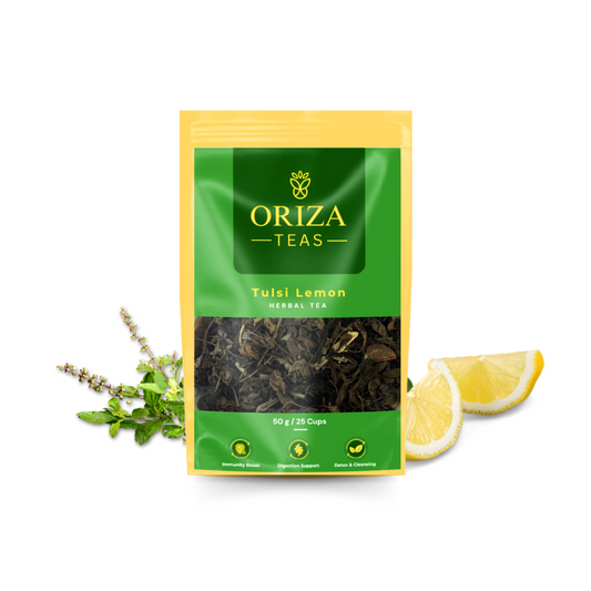 Tulsi Lemon Oriza Teas | Packet