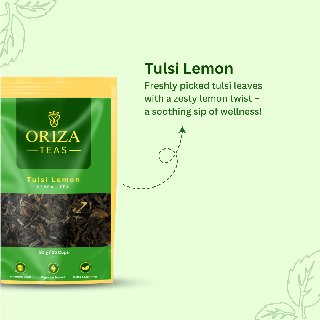Tulsi Lemon Oriza Teas | Packet