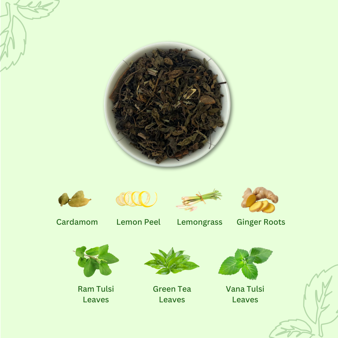 Tulsi Lemon Oriza Teas | Packet