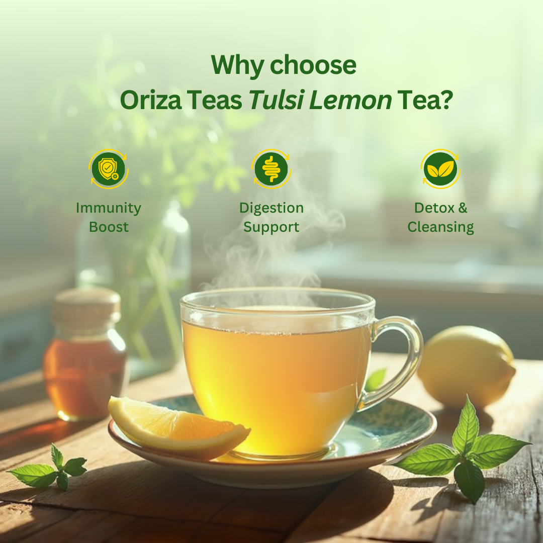 Tulsi Lemon Oriza Teas | Packet