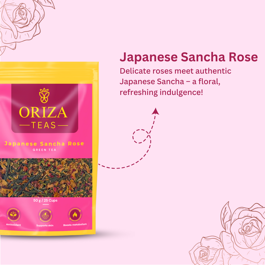 Japanese Sancha Rose Oriza Teas | Packet