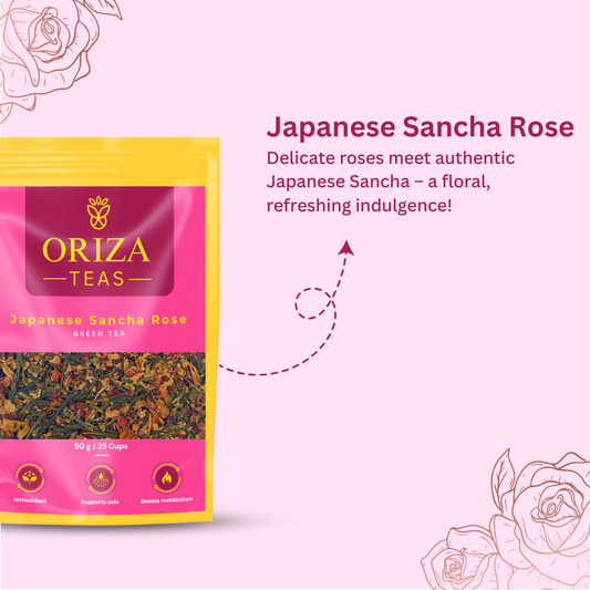 Japanese Sancha Rose Oriza Teas | Packet
