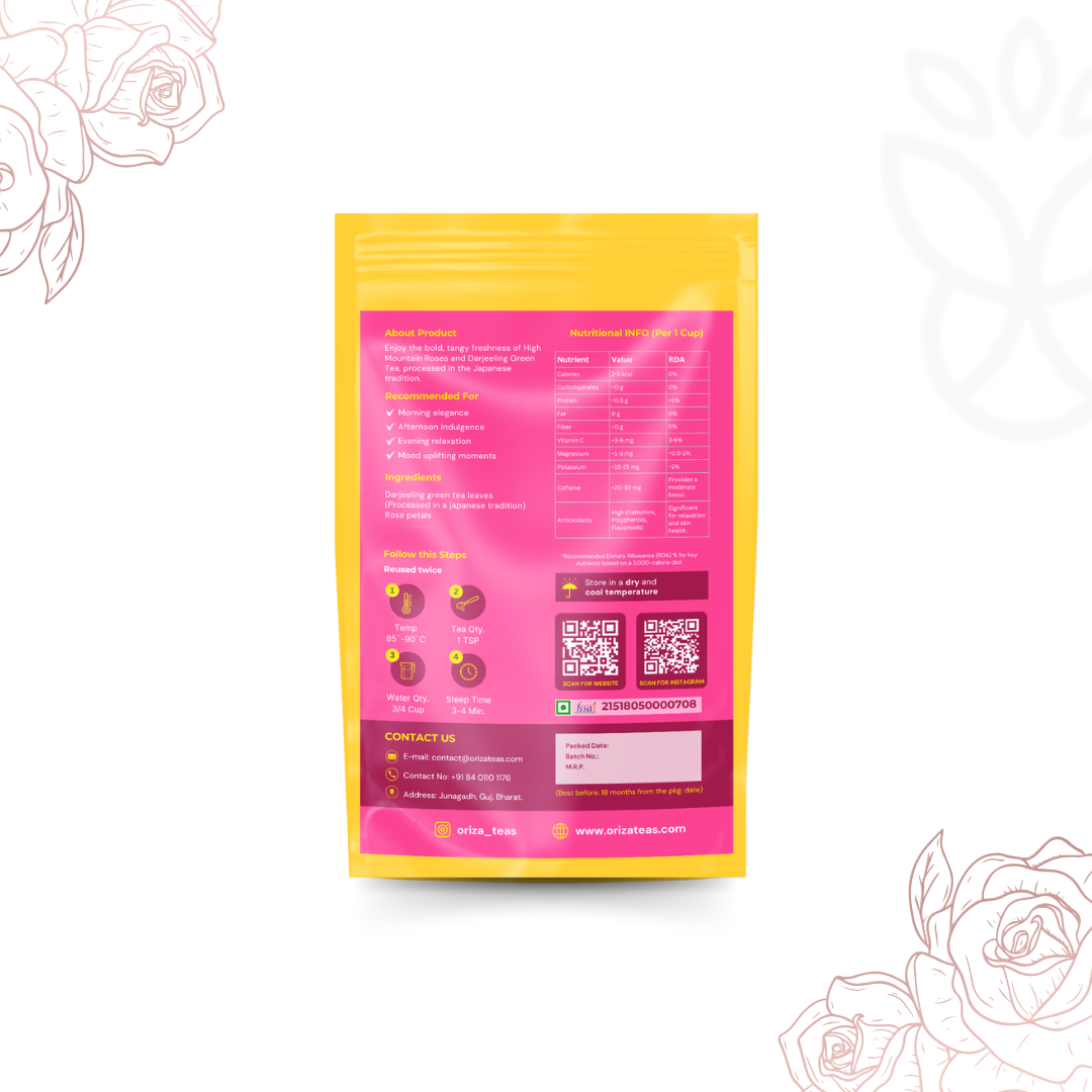 Japanese Sancha Rose Oriza Teas | Packet
